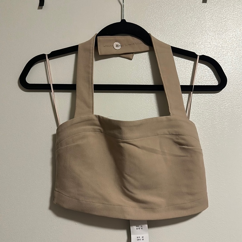 ABERCOMBIE & FITCH CROPPED HALTER TOP - NWT